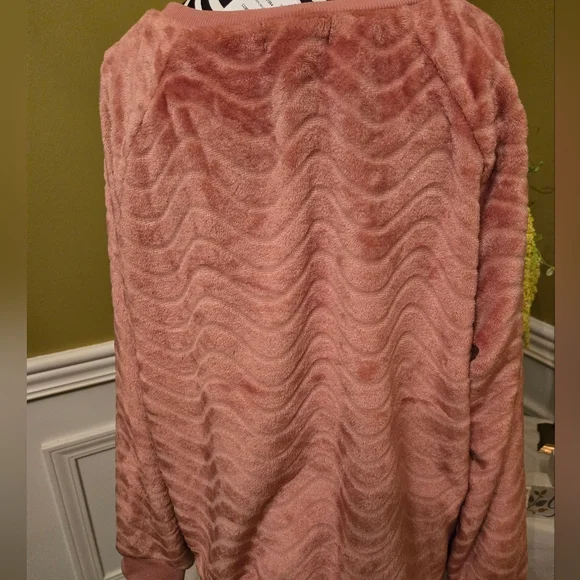 NEW Harlow & Rose Pink Chevron Print Long Sleeve Sweater XL - Picture 3 of 8